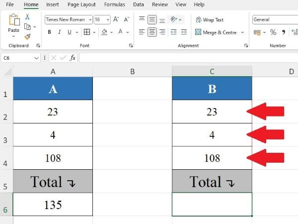 excel total formula